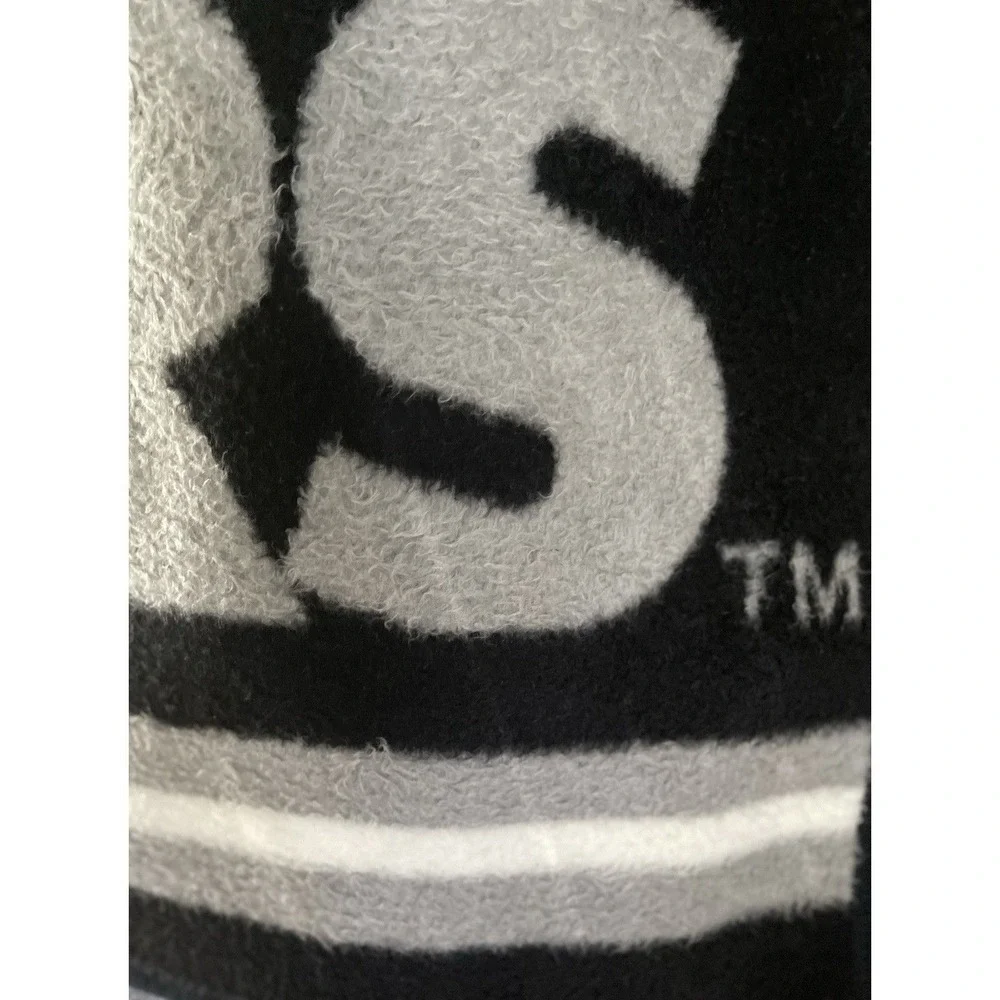 VTG‎ Biederlack Oakland Raiders Double Sided Woven Throw Blanket Made USA NFL